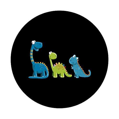 Funny Dinosaur Comic I Prehistoric Dino For Dinosaur Lover PopSockets Swappable PopGrip, Black - Image 3