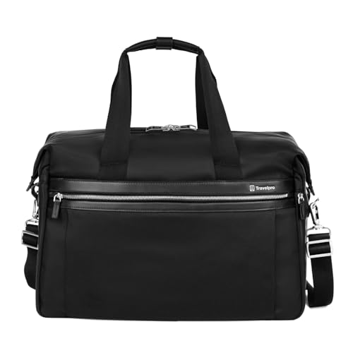 Image of Travelpro Platinum Elite Carry on Soft Travel Duffel Bag, Weekender, Gym Bag, Men and Women, 19 Inch, 49L, Black
