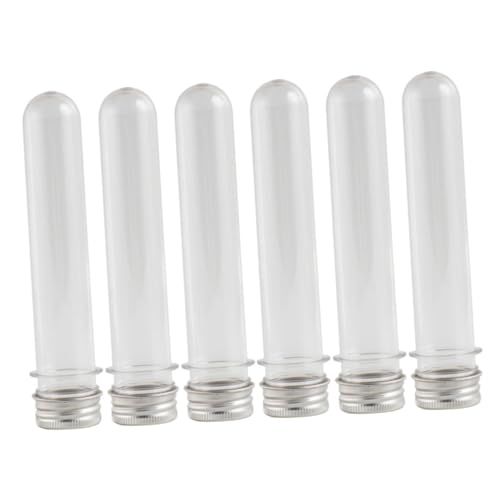 HAPINARY 6Pcs Transparent Plastic Shoelace Storage Tubes Portable Organizer for Shoestrings Dust Tie Holder Jar Clear Shoestring Container for Travel and Home Use