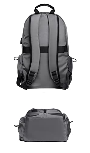 Mochila deportiva de nailon ligera resistente al agua con puerto USB miniatura 4