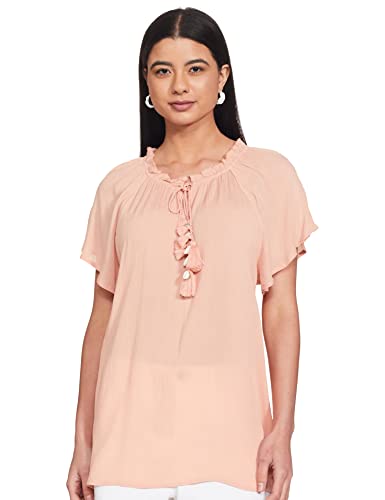 Image of Marks & Spencer Women's Regular Blouse (T41 2231K Pale Coral 4XL)