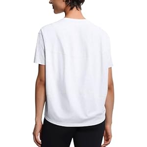 THE GYM PEOPLE Women's Short Sleeve Workout T-Shirts Back Loose Fit Running Yoga Tee Tops Small Heather White