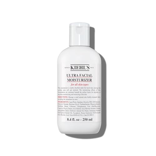 Kiehl's Ultra Facial Moisturiser, Face Moisturiser For Women & Men, Suitable for All Skin Types, Fragrance-Free, 250ml