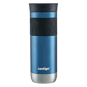 Contigo Byron Vacuum-Insulated Stainless Steel Travel Mug, 20oz – Leak-Proof Lid, BPA-Free, Blue Corn – Perfect Reusable Cup for Coffee or Water; hot and cold beverage holder