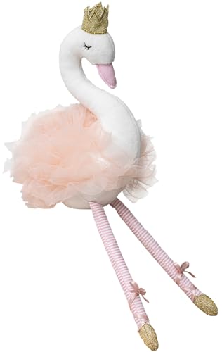 Image of Mikee Fluffie Plush Toy Stuffed Animals Ballet Swan for Girls 12in Tall, Stuffed Animals for Kids
