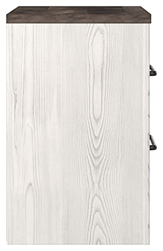 Signature Design by Ashley Gerridan Coastal 2 Drawer, 24.72" Tall Nightstand, White/Gray - Image 6