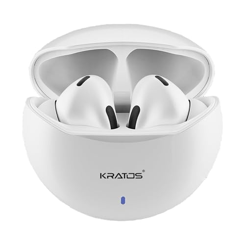 Kratos TW02 Ear Buds Wireless with 30H Playtime, Noise Isolation & Clear Calls, Bluetooth Earbuds with Voice Assistant, Ear Buds with Bluetooth V 5.3 & with Type C Fast Charging, IPX5 TWS Earphones