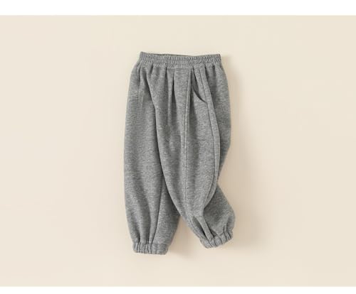 Toddler Boys Girls Cotton Casual Solid Pockets Pants Athletic Fall Winter Plus Velvet Padded Leisure Jogger Sweatpants2