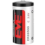 1Pcs EVE ER26500 Size C 3.6V 8500mAh Lithium Battery for Automobile Tire Pressure Monitor, Electricity Meter Battery (3.6 Volt, 8.5 Ah, Non-Rechargeable)