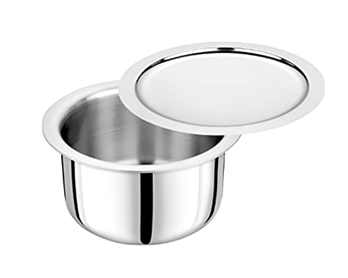 Image of BLeaf Stainless Steel-Flat Bottom Tope with Lid /Heavy Guage Tope with Lid (Pack of 5) (0.5L, 1L, 1.5L, 2L, 2.5L)