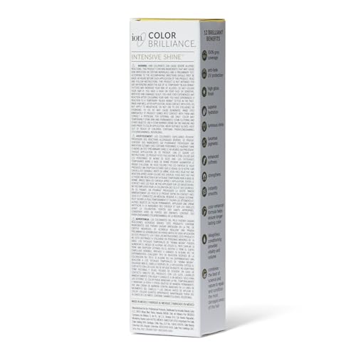 ion 6NN Dark Intense Blonde Brilliant 12 Permanent Gloss Hair Color High Shine, AntiFade UV Protection, 100% Gray Coverage, PPD Free, 2.05 Oz