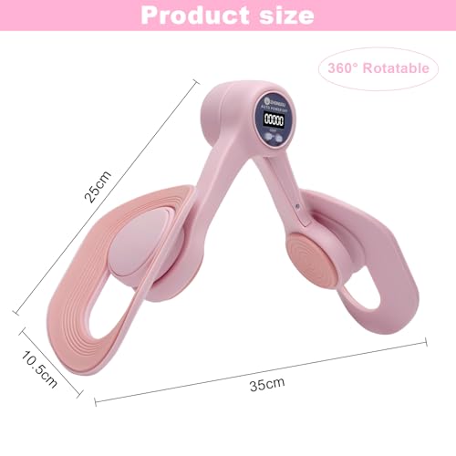 Dijbeentrainer, bekkenbodemtrainer voor vrouw, Thigh Master trainingsapparaat voor vrouwelijke billen, intelligente teller, trimmer-binnenbekkenbodemtrainer voor heuptraining, armtraining - Afbeelding 3