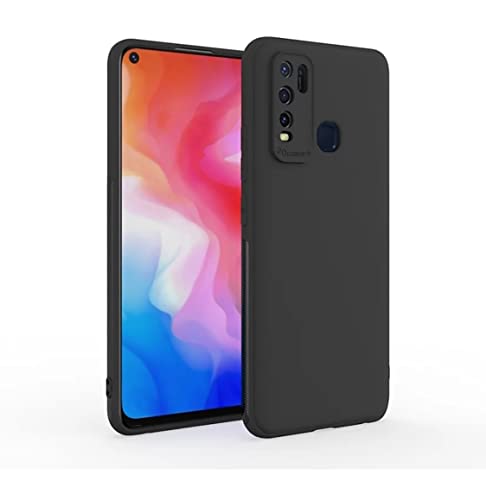 Image of Mobile Back Cover Case for Vivo Y50 (Silicone Case|CameraProtection|Black SC1510)