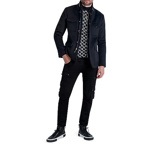 KARL LAGERFELD Paris Men's Outerwear blazer,BLACK,L by KARL LAGERFELD - Used condition - US$130.68