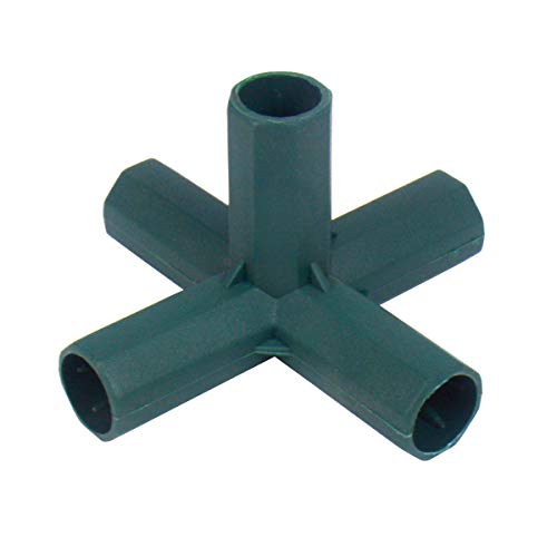 Gardeningwill 10Pcs 5 Way 16mm Elbow PVC Pipe Fitting Build Heavy Duty Greenhouse Frame Furniture Connectors Tent Connection