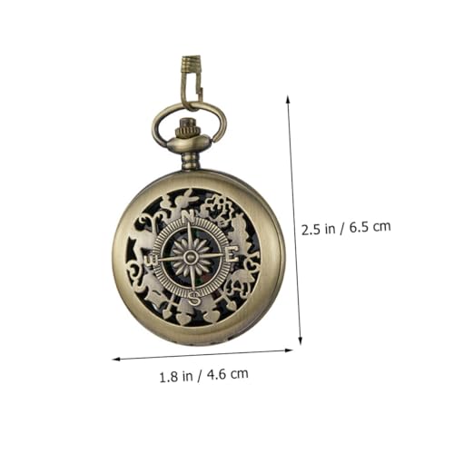 Brújula de bolsillo Vintage SUPVOX estilo reloj portátil miniatura 2