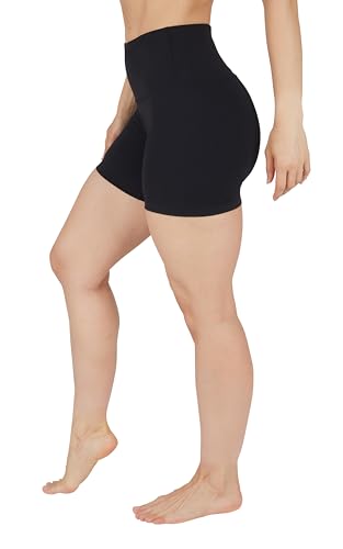 90 Degree By Reflex Womens High Waisted Biker Shorts Ribbed Workout Yoga Running Tummy Control Spandex Short3