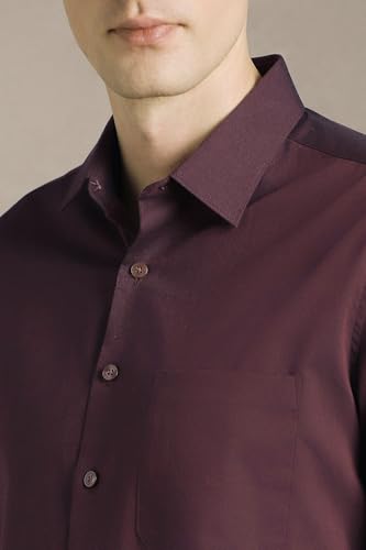 Image of Louis Philippe Men's Slim Fit Easy to Iron Everyday wear Premium Cotton Full Sleeve Solid Formal Shirt