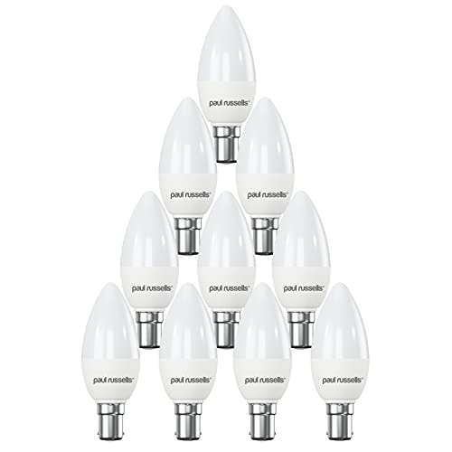 paul russells LED Light Small Bayonet Cap B15, 40watt Equivalent, 4.9W 470LM LED Bulbs, 6500K Bright Daylight