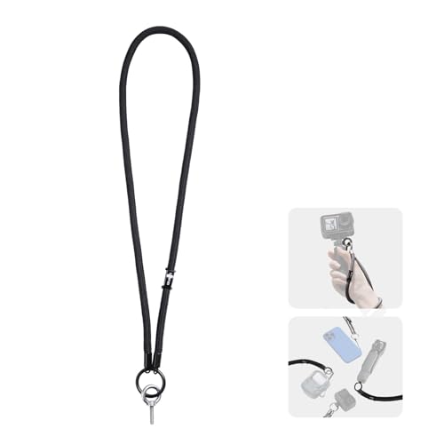 Ulanzi �J�����X�g���b�v �A�N�V�����J�����p �l�b�N���X�E�n���h�E�X�}�z�X�g���b�v �X�}�z�p���@�\�|�����[�v �y�� 8mm�҂ݍ��� Osmo Action/Osmo Pocket3/GoPro/�X�}�z/�A�N�V�����J�����Ή� �������� �����h�~ AS