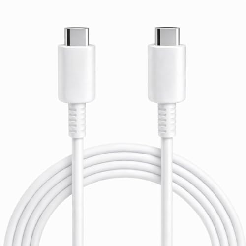 Image of Original 45W Type-C to Type-C TurboPower Cable (1.8M) High Speed Data Transfer Compatible with Samsung Galaxy M35 /M15 /F15 /A15 /A14 /M14 /F34 /A34 /S21 Fe /S22 /S23 /S24 /S25 /FE /Plus /Ultra- White