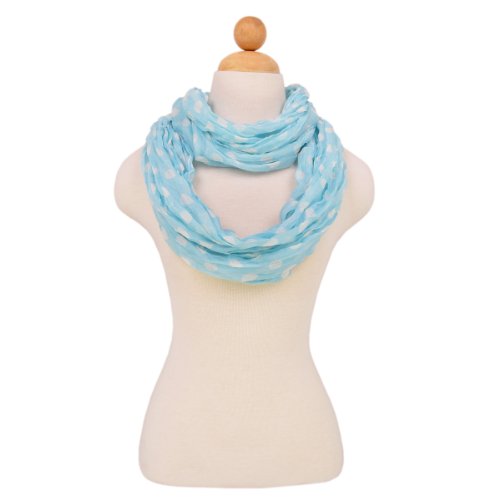 TrendsBlue Premium Polka Dot Infinity Loop Fashion Scarf2