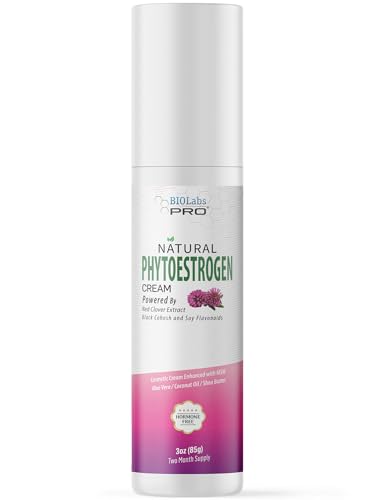 BIOLABS PRO Phytoestrogen Cream - Natural Plant Based Support Hormone-Free Formula - Red Clover Extract Black Cohosh & Soy Flavonoids - Two Month Supply - 3oz
