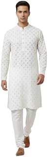 RARE CLOSET Men’s Fancy Fabric Printed Kurta | Regular Fit Ethnic Kurta for Men | Festive RCK_110 Price In India
