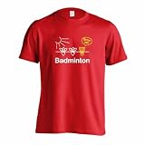 [アートワークスコウベ] バドミントン Tシャツ 半袖 練習着 ドライ Grow up ユニセックス M レッド