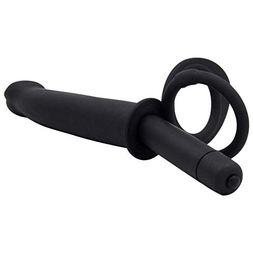 Seasongift Silicone Moving Massager Double Ring Toys for Couple Working 7691
