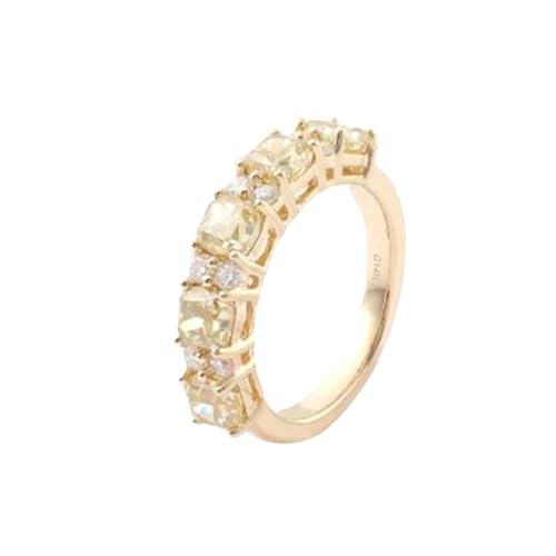 Bague moissanite femme argent 925 plaqué or anneau géométrique
