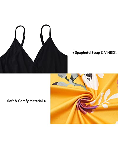 Image of Newshows Women's 2026 Lightweight Summer Wedding Guest Beach Vacation Casual V Neck Split Flowy Maxi Dress