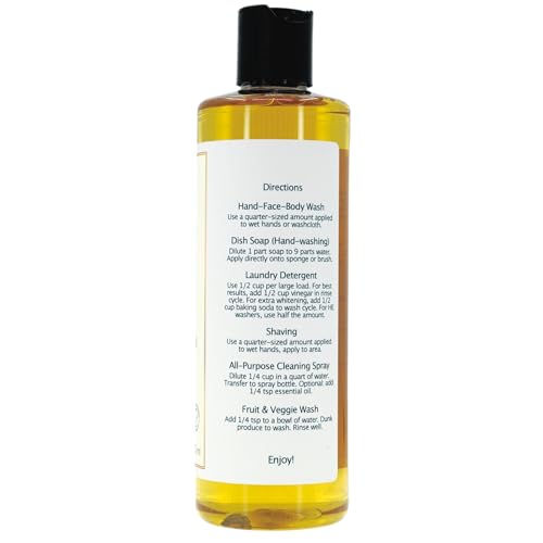 Image of Claya Tea Tree Liquid Castile Soap - Organic Ingredients, Biodegradable, Gentle for Sensitive Skin and Versatile Use