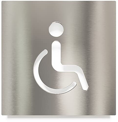 Edelstahl WC-Schild - selbstklebend & pflegeleicht Cover