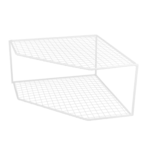 BESPORTBLE Porta Pentole Angolare Bianco Scaffale Cucina Multiuso per Piano di Lavoro Organizer per Padelle e Coperchi Supporto Compatibile per Casa Hotel e Appartamenti Sicurezza Angolo