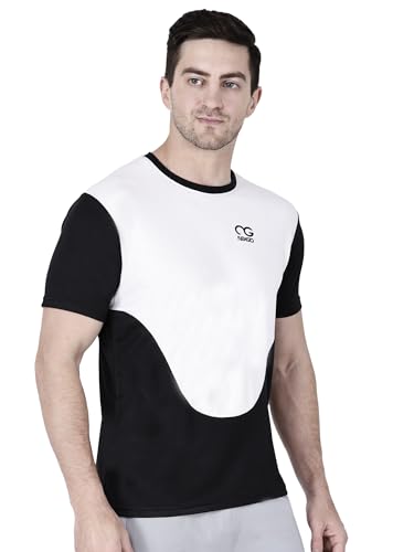 Image of Men Round Neck Half Sleeve Regular Comfort Dry-Fit Activewear Sports T-Shirt Pack of 1 Multicolour