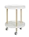 Produktbild HAKU Möbel Beistelltisch auf Rollen natur, weiß, Massivholz, MDF - Maße: H 60 cm x Ø 50 cm, Style: Scandinavian