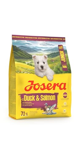 JOSERA Puppy Box Mini Junior Ente & Lachs (6-TLG.) | Premium Trockenfutter | Willkommenspaket für Welpen Kleiner Rassen | Ab der 6. Lebenswoche | Zahnsteinprophylaxe | 1er Pack