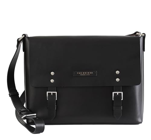 The Bridge Messanger Uomo 45363101 Tracolla Black line lorenzo, Nero, Taglia unica