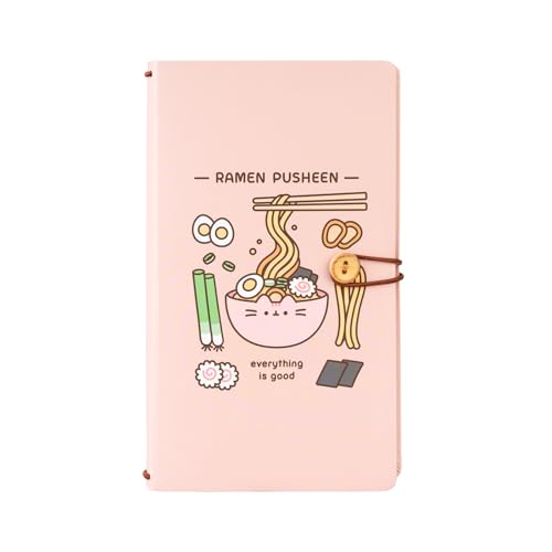 Grupo Erik Cuaderno de viaje Pusheen - Diario de viaje (Travel Journal : Cuero Sintético) | Papeleria Kawaii - Diario personal : Regalo Mujer - Libreta pequeña de bolsillo, 21x12 cm
