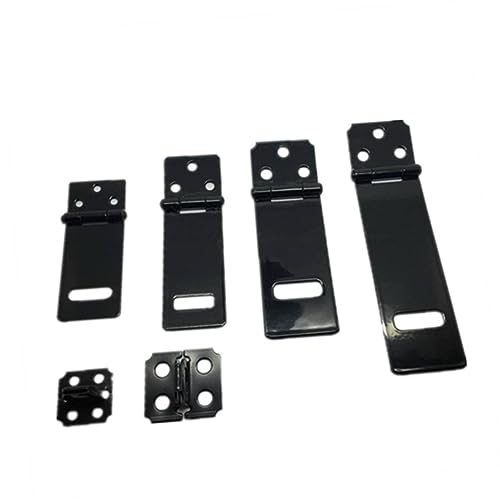 Image of DOITOOL Heavy Duty Padlock 5Pc 5 Heavy Duty Padlock hasp Lock Padlock hasp Door hasp Stainless Steel Black Paint Padlock Hasp Door Clasp