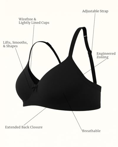 Image of Saforia Cuddlecot Cotton Padded T-Shirt Bra for Women | Wire-Free Full Coverage Bra | Breathable Soft Cotton Everyday Bra | Seamless Comfort Innerwear