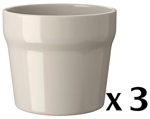 Ikea Oradd, Ceramic Beige Flower Plant Pot Set of 3