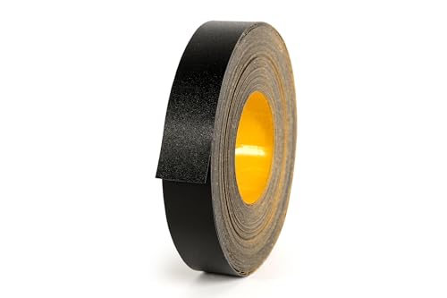 BRICOROLL - Canto Autoadhesivo - Fácil aplicación sin plancha - Material PVC - Color Negro Rugoso - Ancho 25mm x Largo 20m - Acabado Profesional - Alta resistencia - Fabricado en España