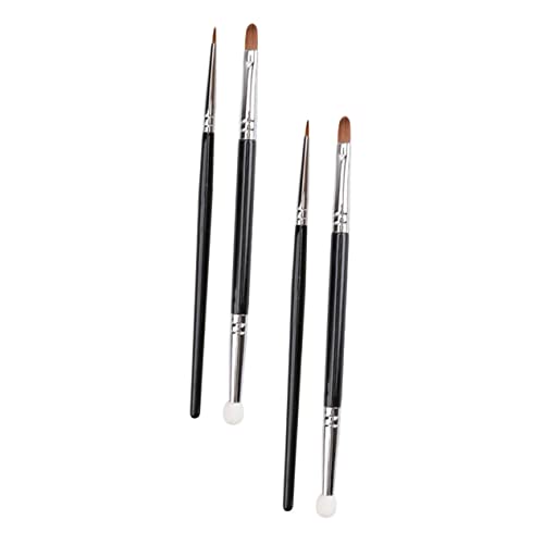 Gogogmee Concealer Brush Set 4pcs Double-ended Sponge Brush for Pointing Out Pimples Leak Ditch Makeup Tools