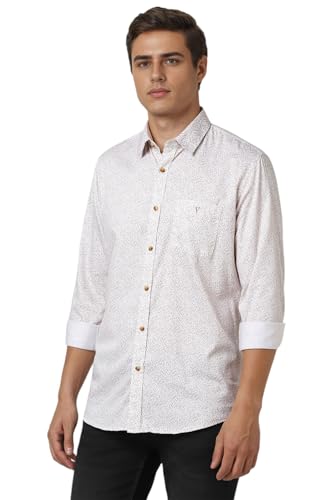 Image of Van Heusen Casual Printed Shirt for Men| Premium Cotton| Full Sleeves| Slim Fit |Breathable Fabric
