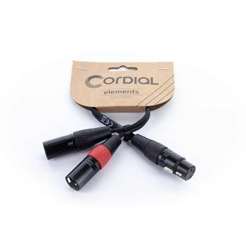 Câbles bretelle XLR Cordial ECL EY0.3FMM cordon adaptateur audio court 30cm