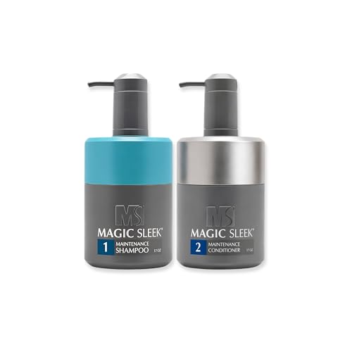 Magic Sleek Professional Hair Care Maintenance Set Shampoo and Conditioner Duo Anti-Frizz Treatment for Color-Treated Hair 17 oz