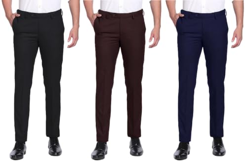 Image of Men's Slim Fit Formal Trousers | Office & Business Wear Pants For Men