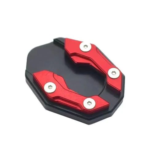 Support latéral béquille moto accessoire élargisseur de plaque rouge